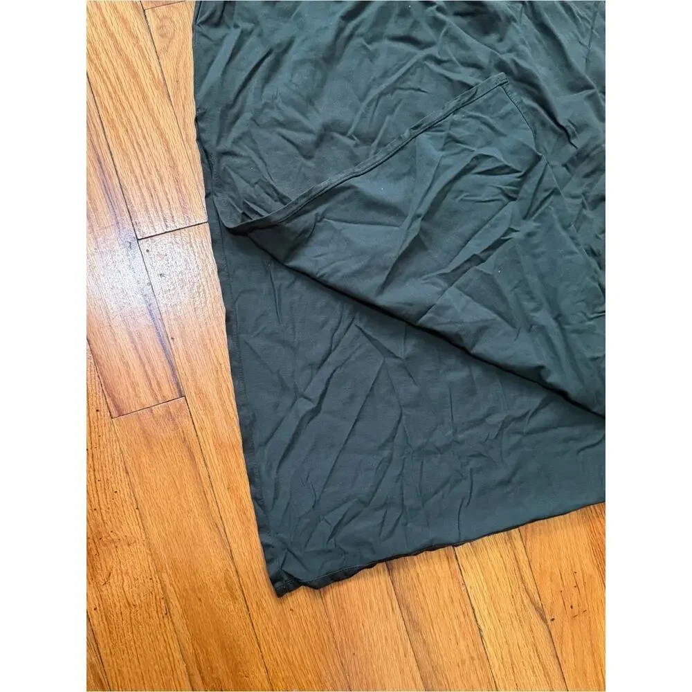 Modern Citizen Dark Green Long Sleeve High Neck Slit Maxi Dress Size Medium